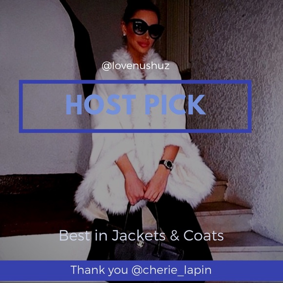 WINTER Off White Faux Fur Double Layer CAPE Coat - Picture 8 of 9